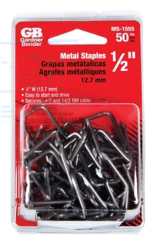 Gardner Bender 1/2 in. W Metal Insulated Cable Staple 50 pk