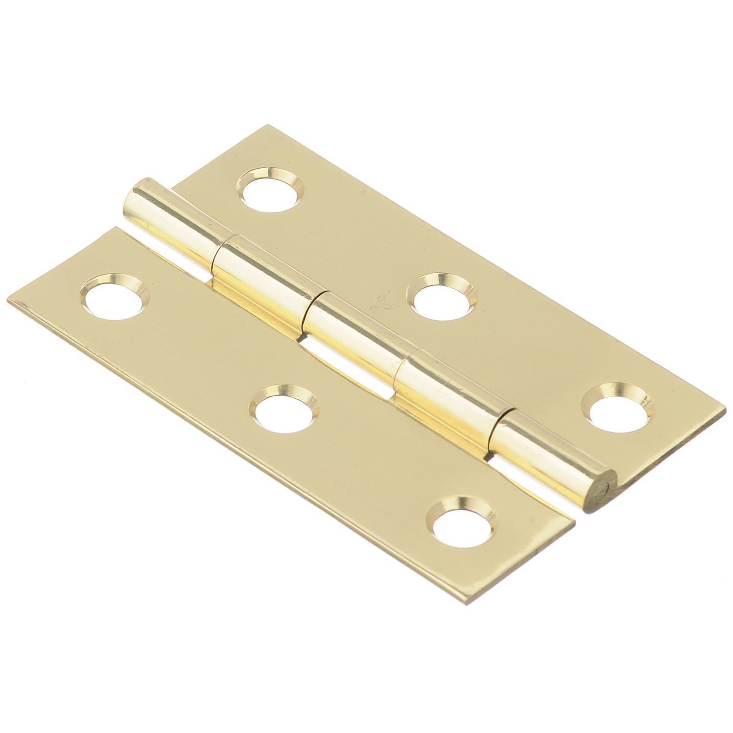 Ace 2-1/2 in. W X 1-9/16 in. L Polished Brass Brass Medium Hinge 2 pk