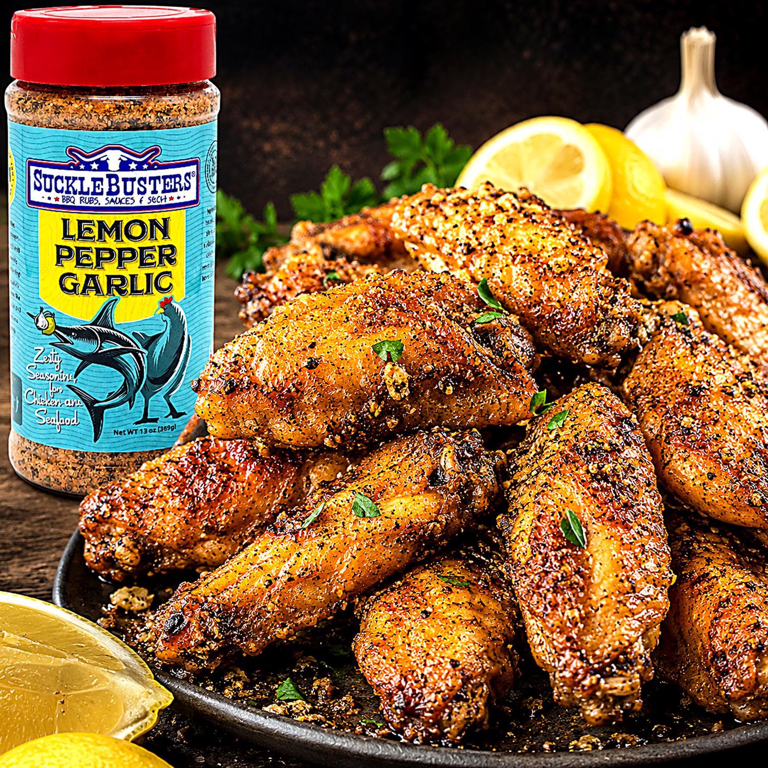 SuckleBusters Lemon Pepper Garlic BBQ Rub 13 oz
