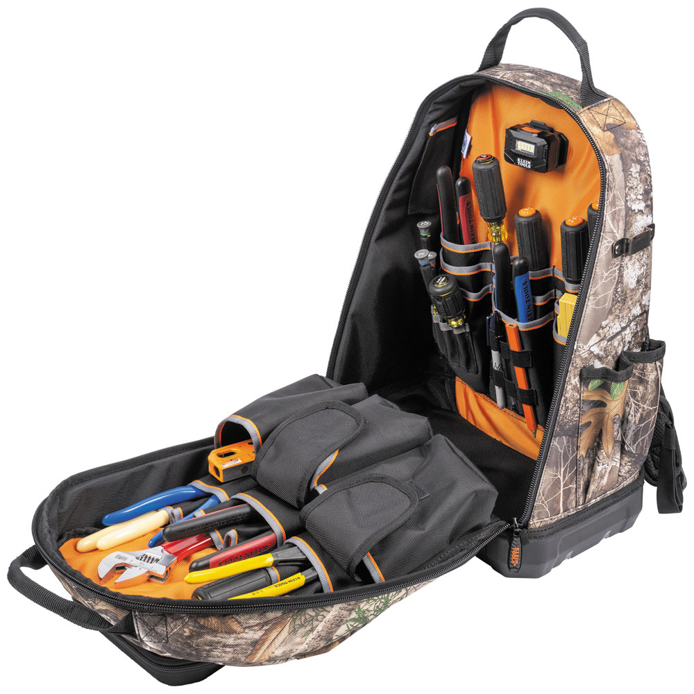 Klein Tradesman Pro XL Tool Bag Backpack, 40 Pockets, Camo