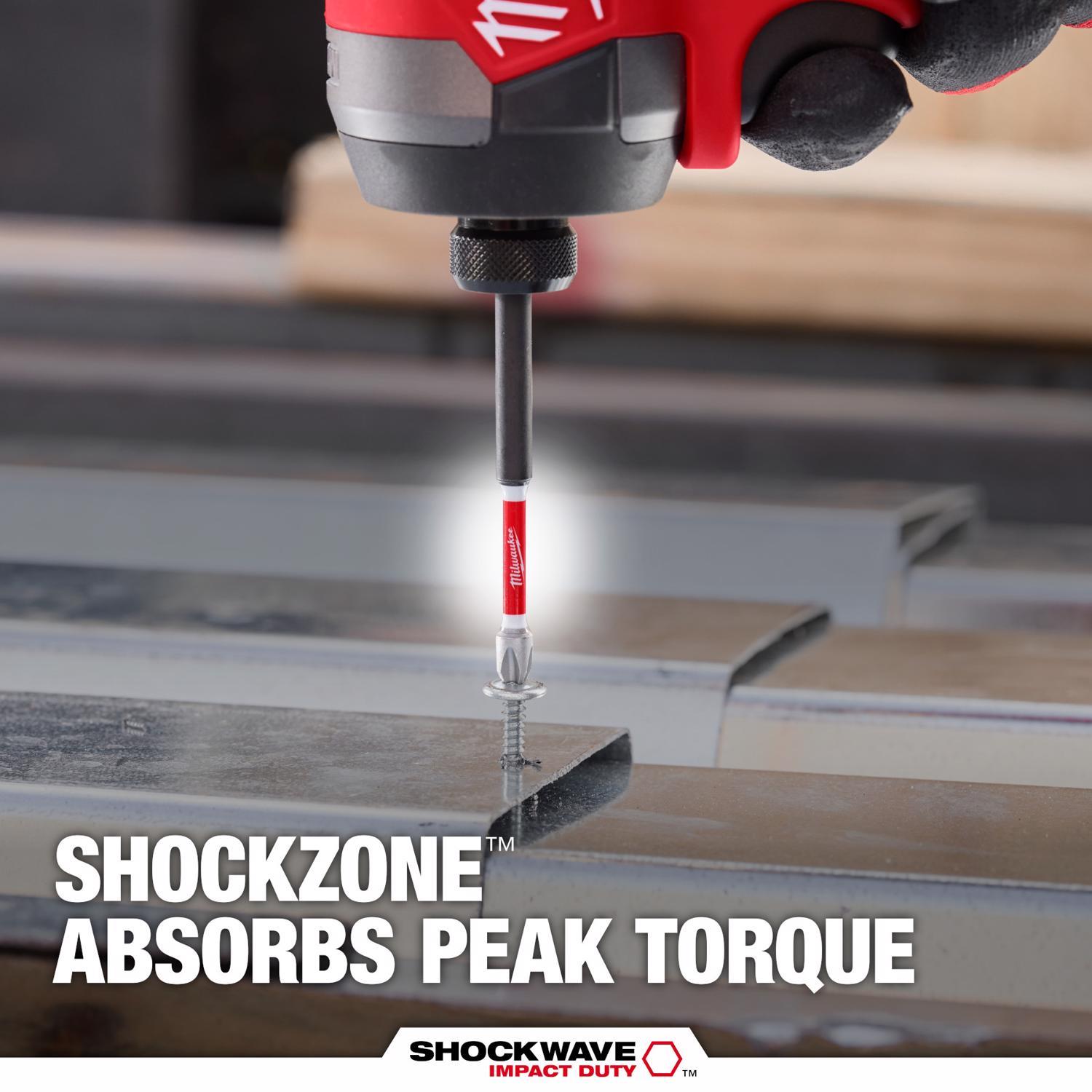 Milwaukee Shockwave Square #1 X 2 in. L Screwdriver Bit Steel 1 pc