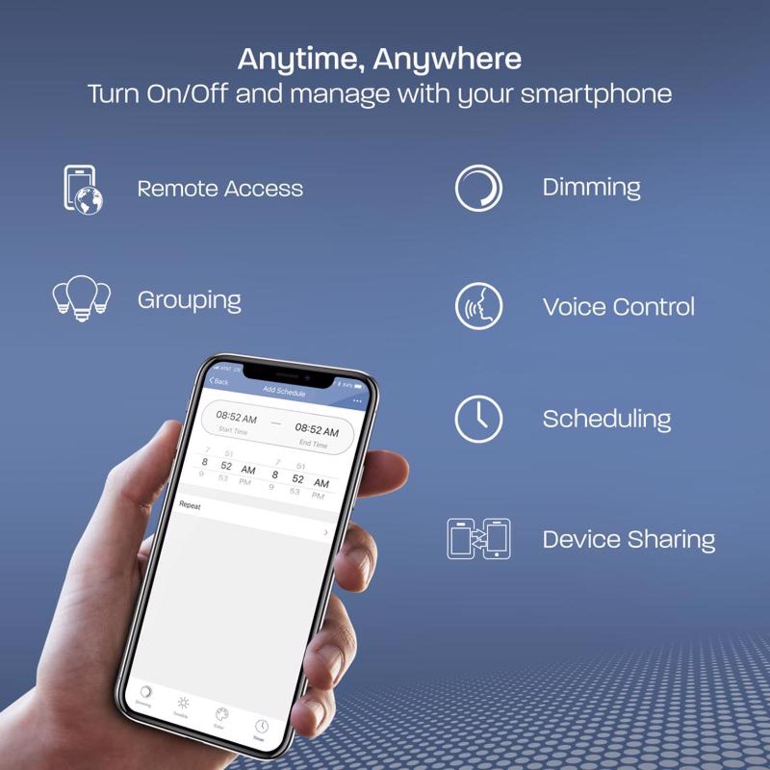 Feit BR30 E26 (Medium) Smart-Enabled LED Bulb Adjustable White 65 Watt Equivalence 1 Pack