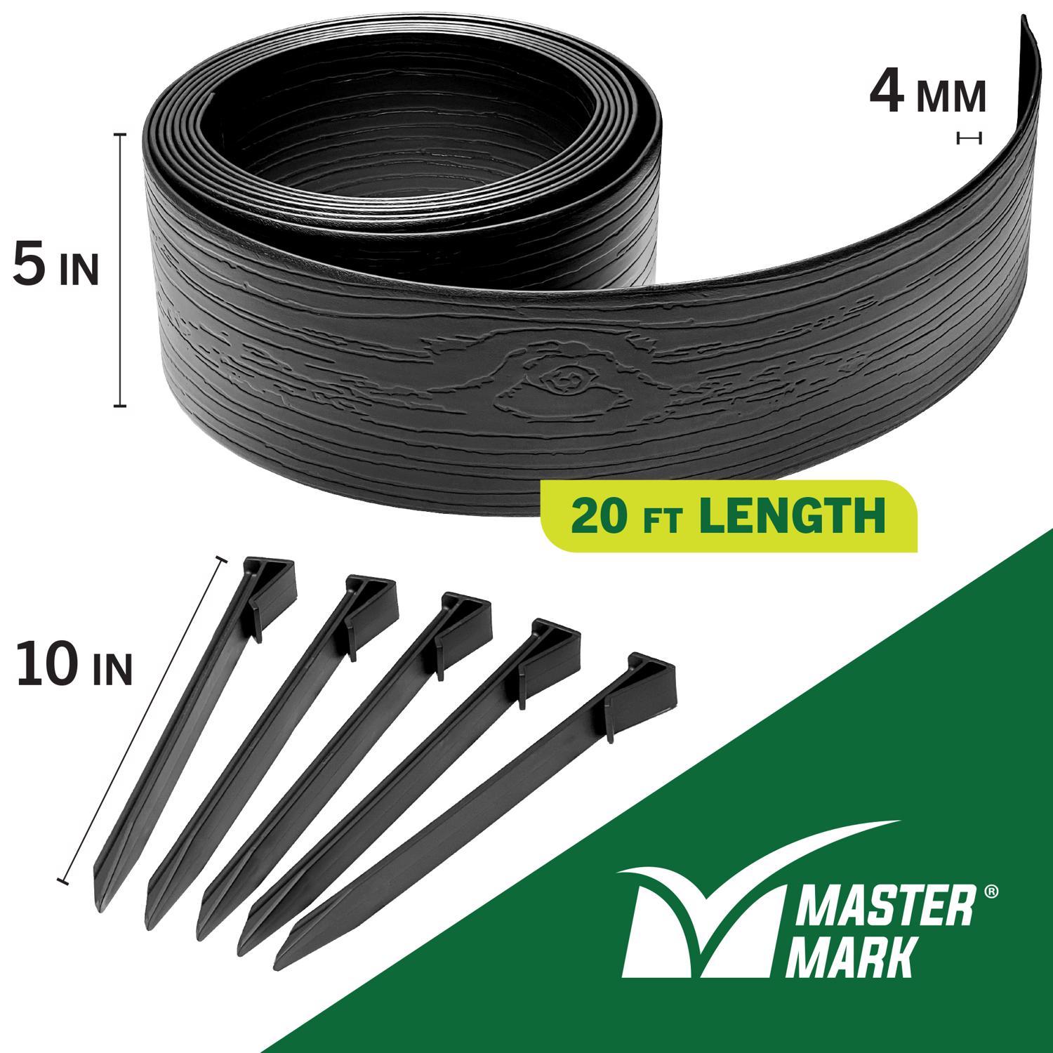 Master Mark 20 ft. L X 5 in. H Plastic Black Landscape Edging Kit