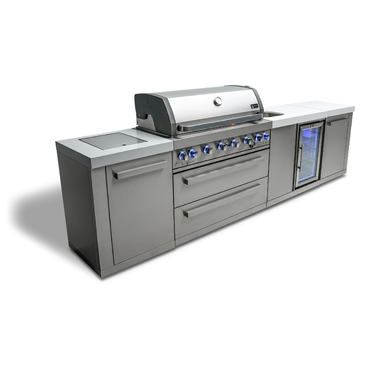 Mont Alpi  6-Burner island with beverage center MAI805-BEV