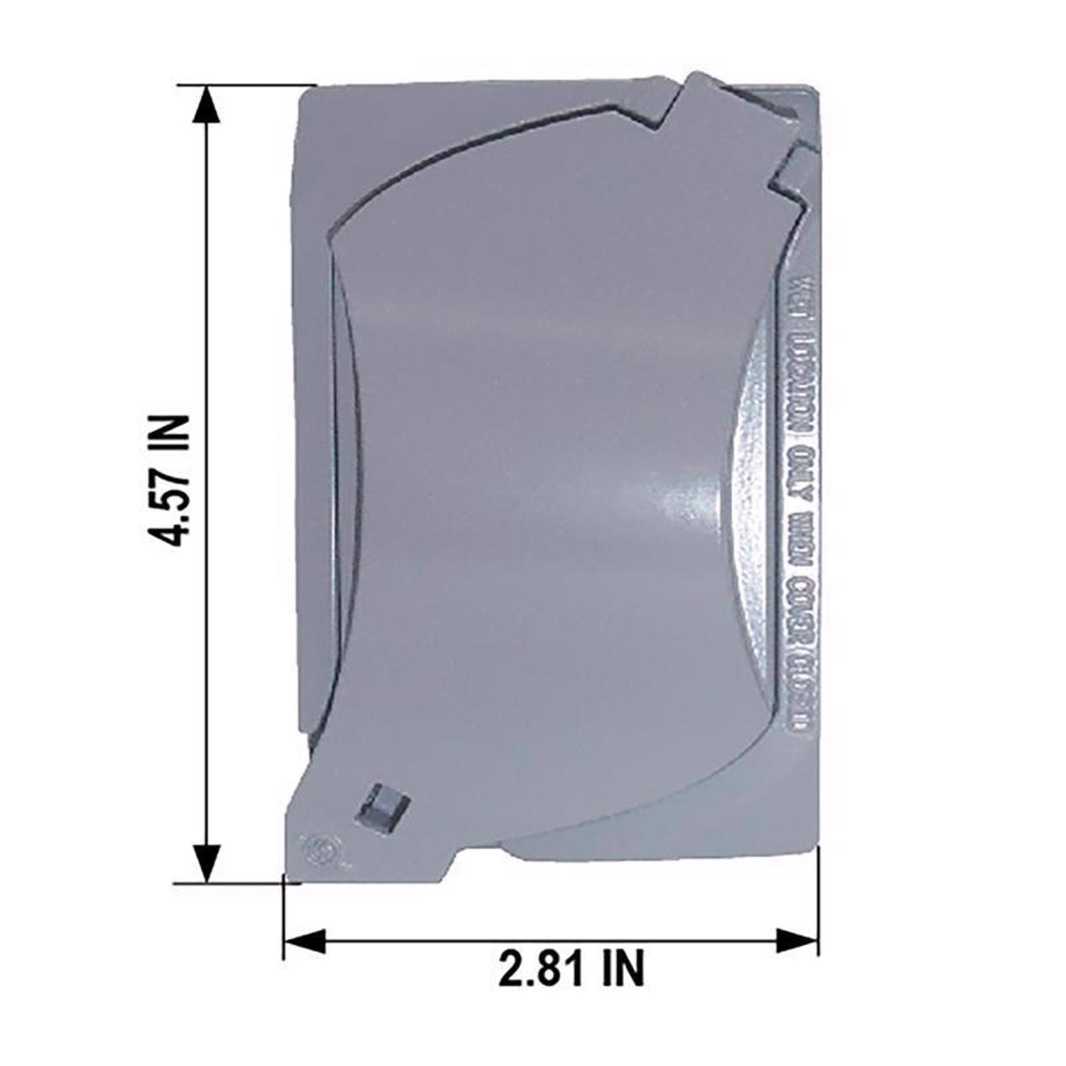 Sigma Engineered Solutions Rectangle Metal 1 gang 4.57 in. H X 2.81 in. W Universal Cover