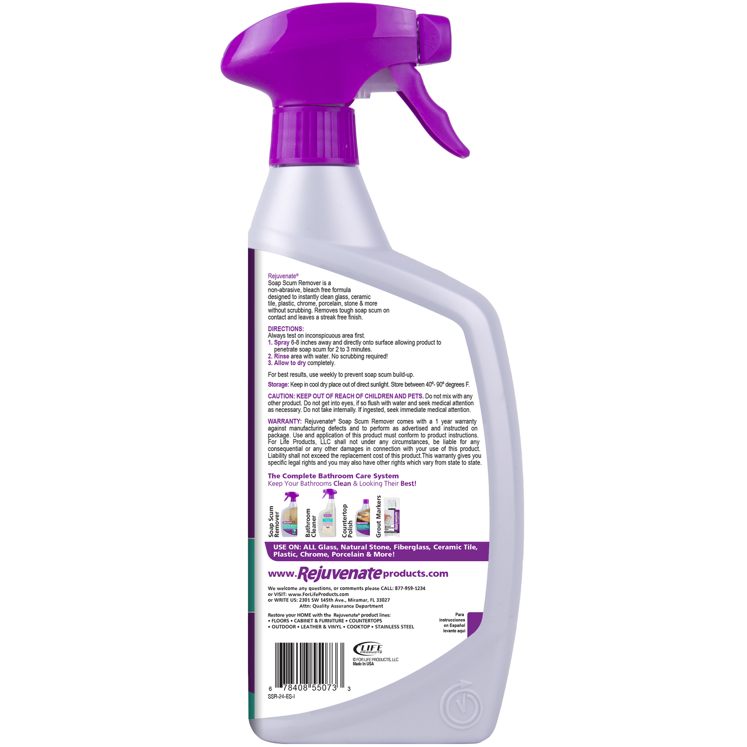 Rejuvenate No Scent Soap Scum Remover 24 oz Liquid
