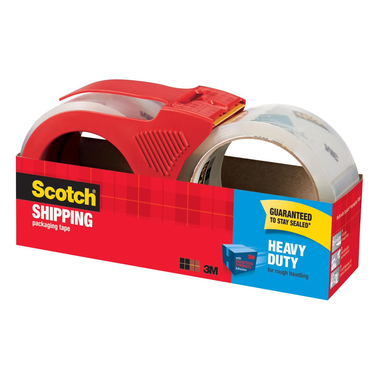 3M Scotch 1.88 in. W X 38.2 yd L Heavy-Duty Packaging Tape with Dispenser 2 pk