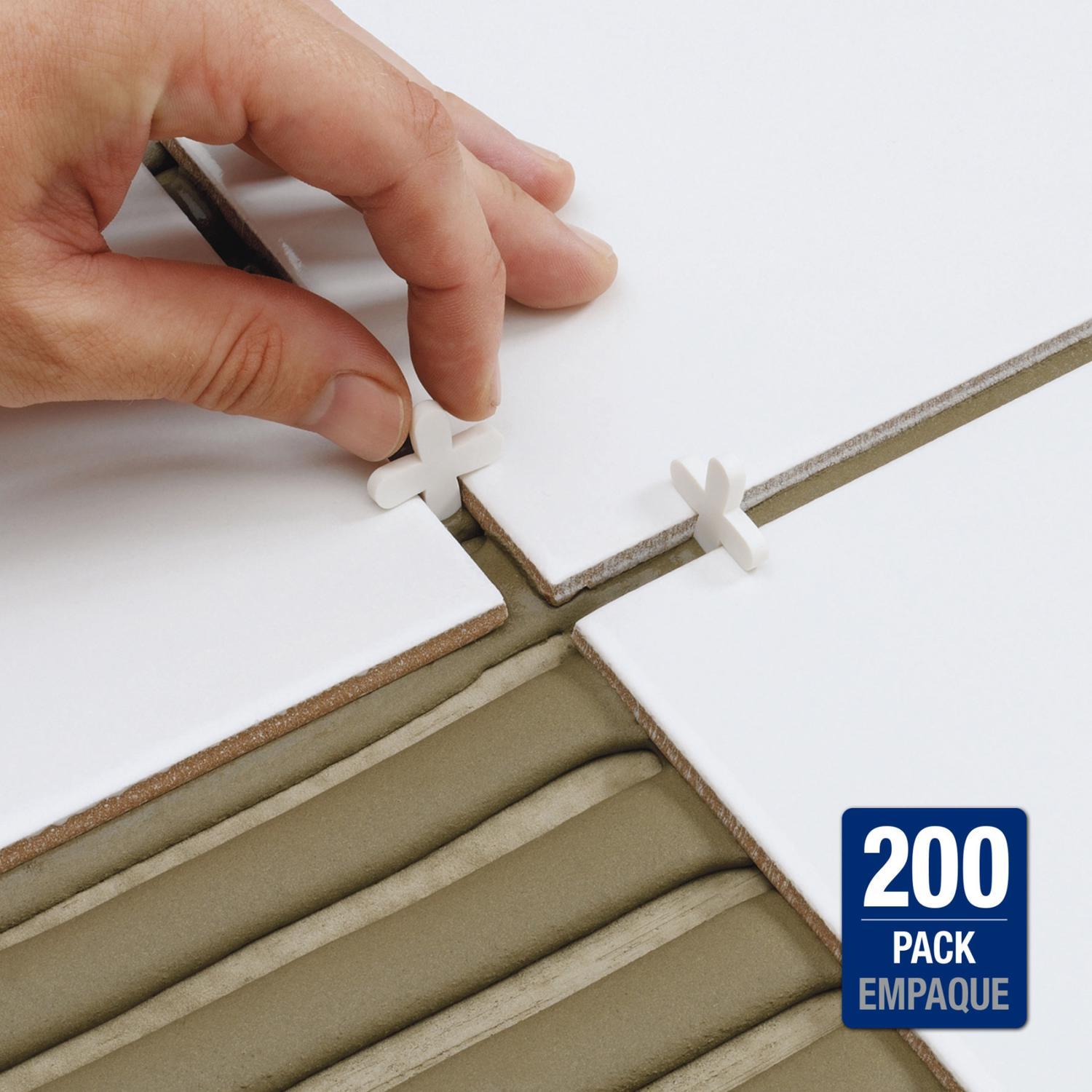 QEP 1/4 in. H X 0.12 in. W Plastic Tile Spacer 200 pc