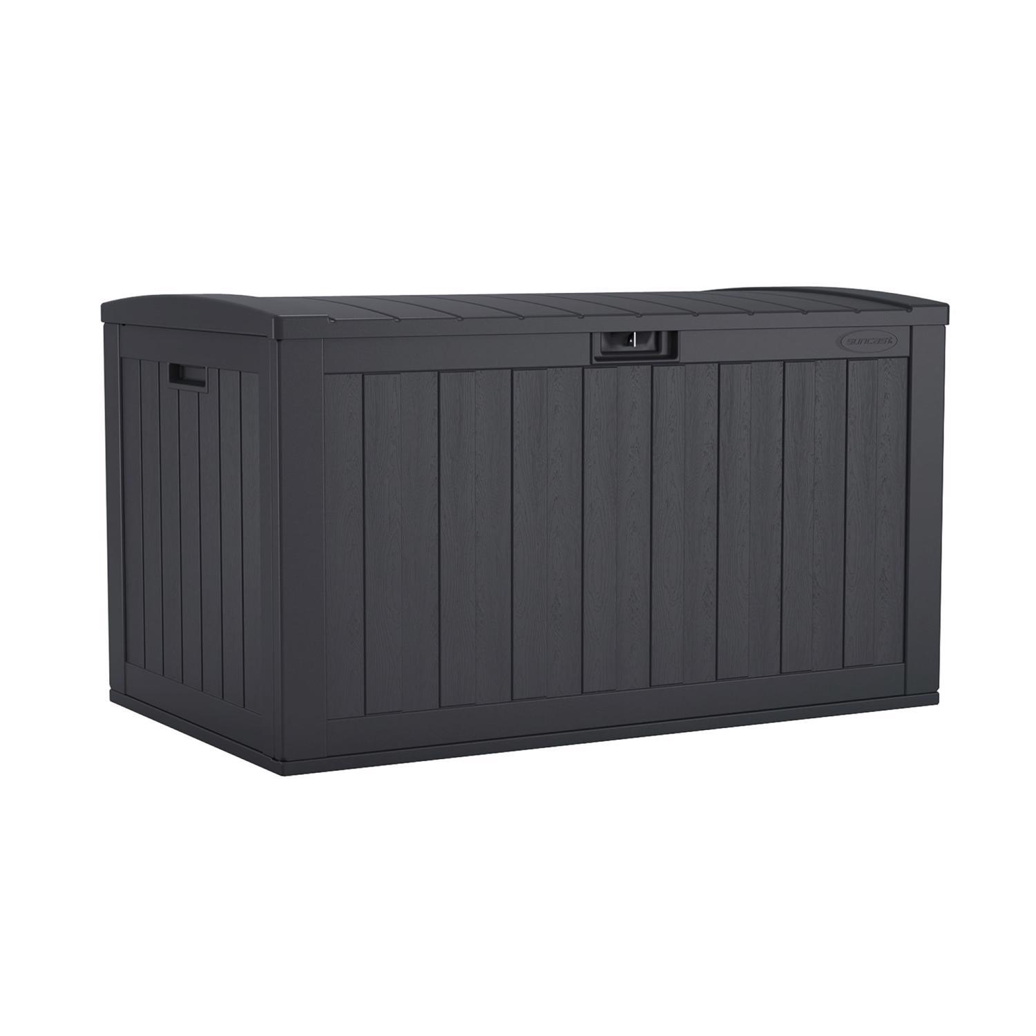 Suncast 55 in. W X 28 in. D Gray Plastic Deck Box 134 gal.
