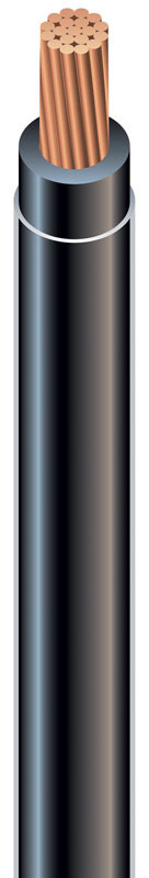 Southwire 500 ft. 6/1 THHN Stranded Wire Black - Sold by the foot