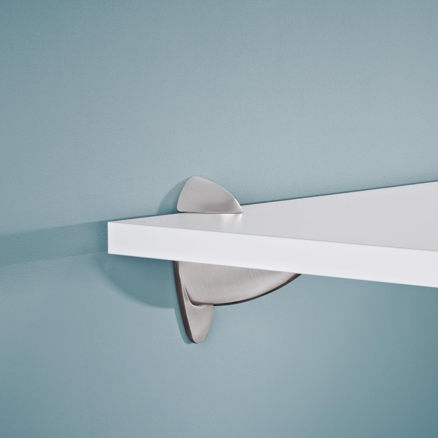Dolle Ara 4.5 in. H X 1.8 in. W X 4.1 in. D Silver Metal Shelf Clips