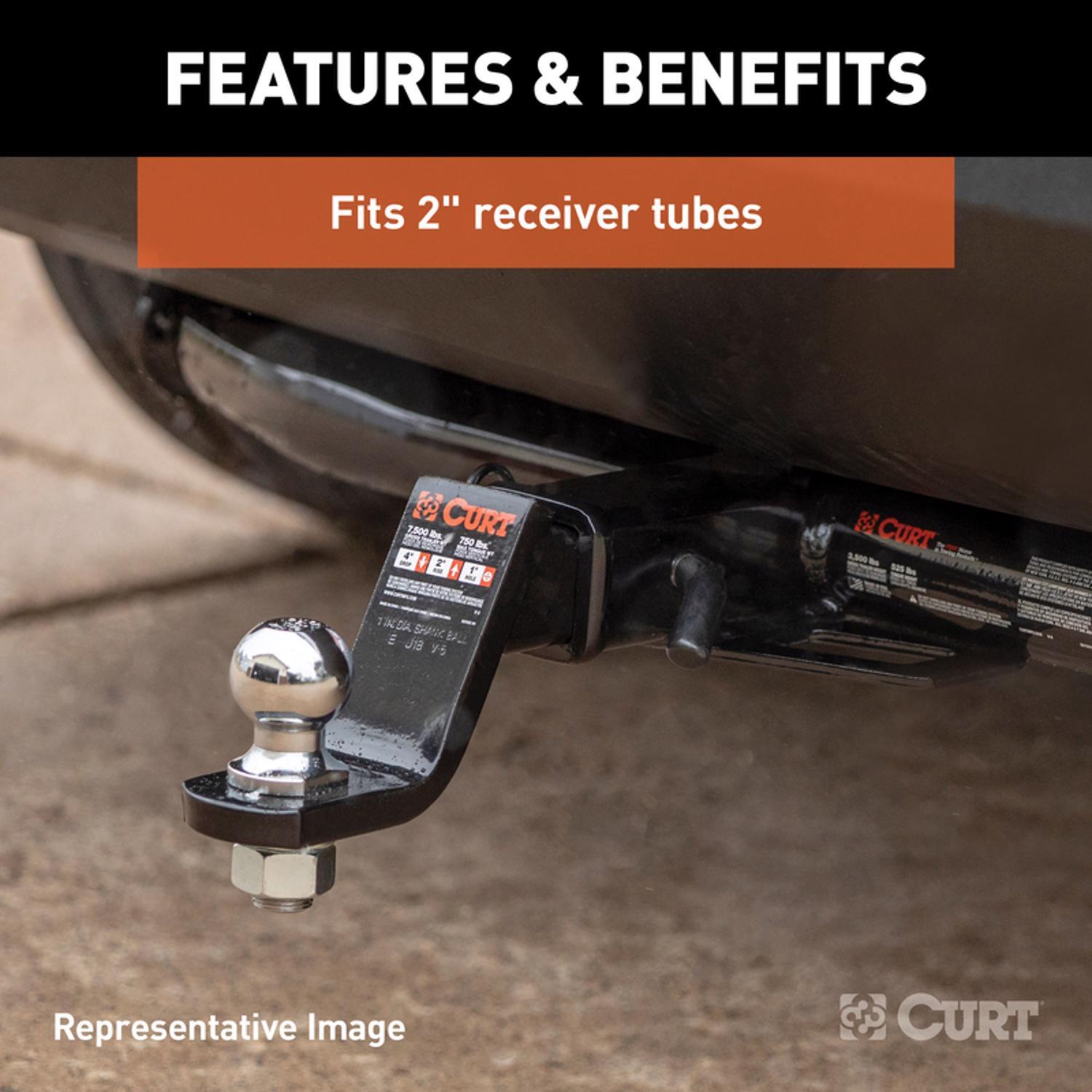 CURT 7500 lb. cap. 2 in. Ball Mount Kit