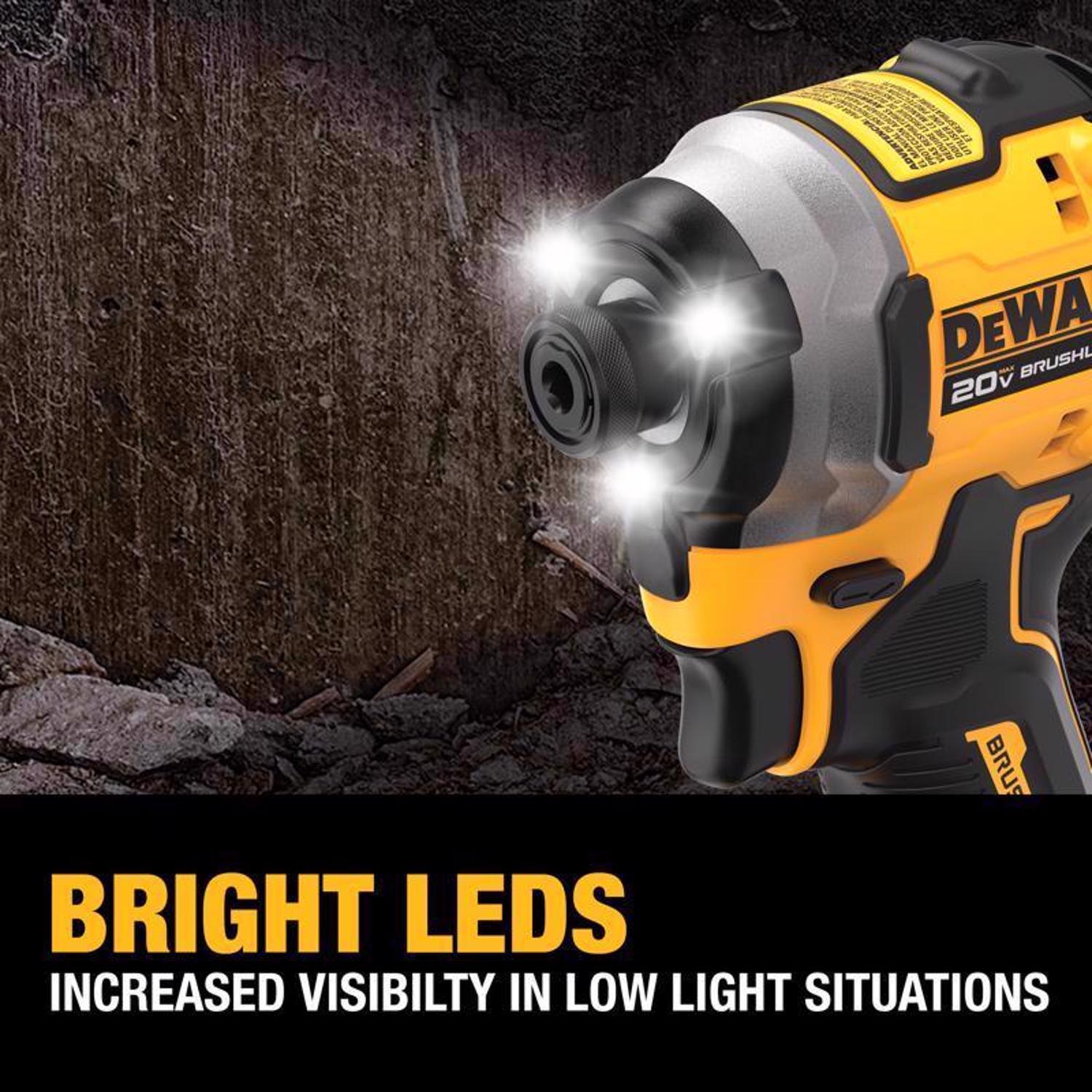 DeWalt 20V MAX ATOMIC 1/4 in. Cordless Brushless 3-Speed Impact Driver Tool Only
