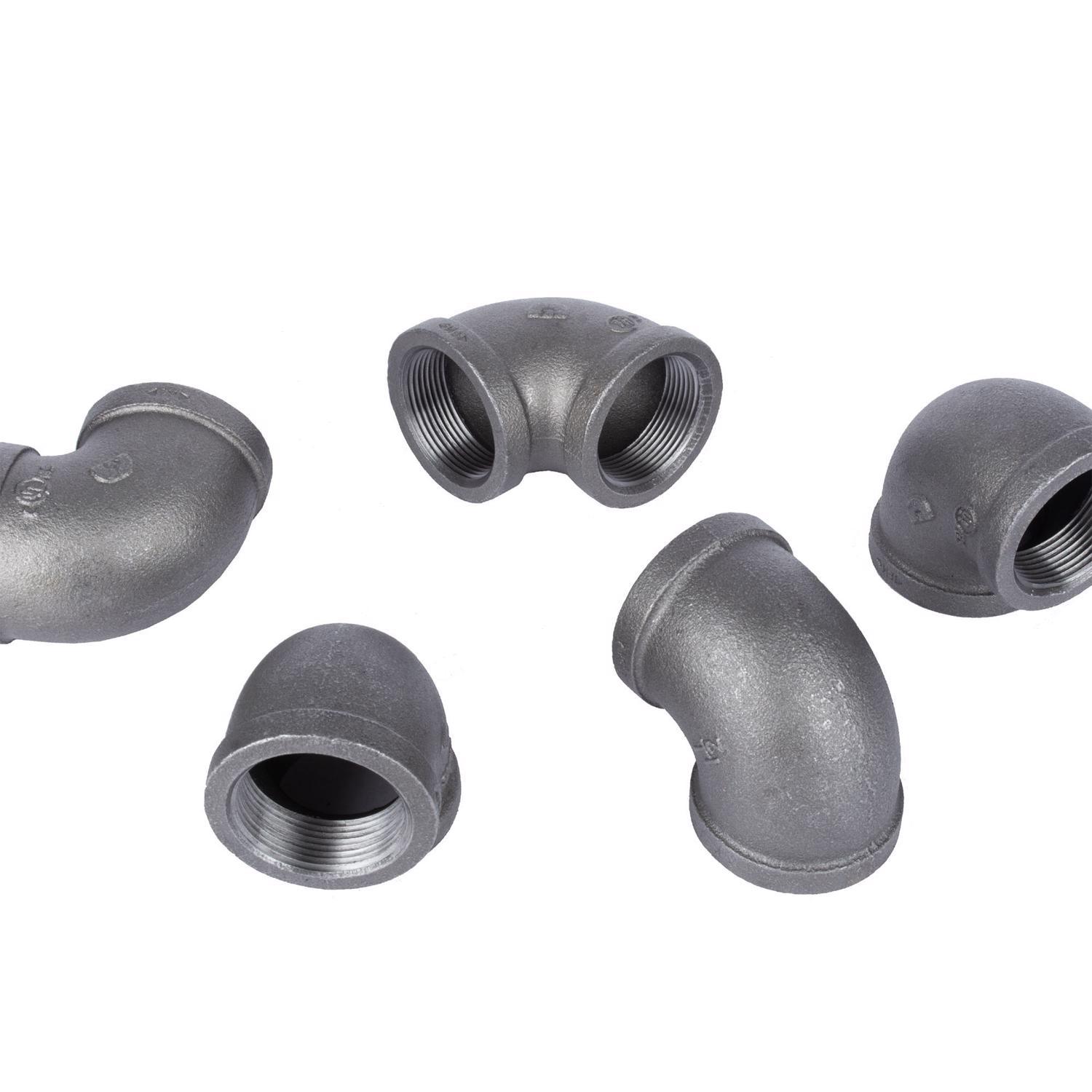 STZ Industries 1-1/2 in. FIP each X 1-1/2 in. D FIP Black Malleable Iron 90 Degree Elbow