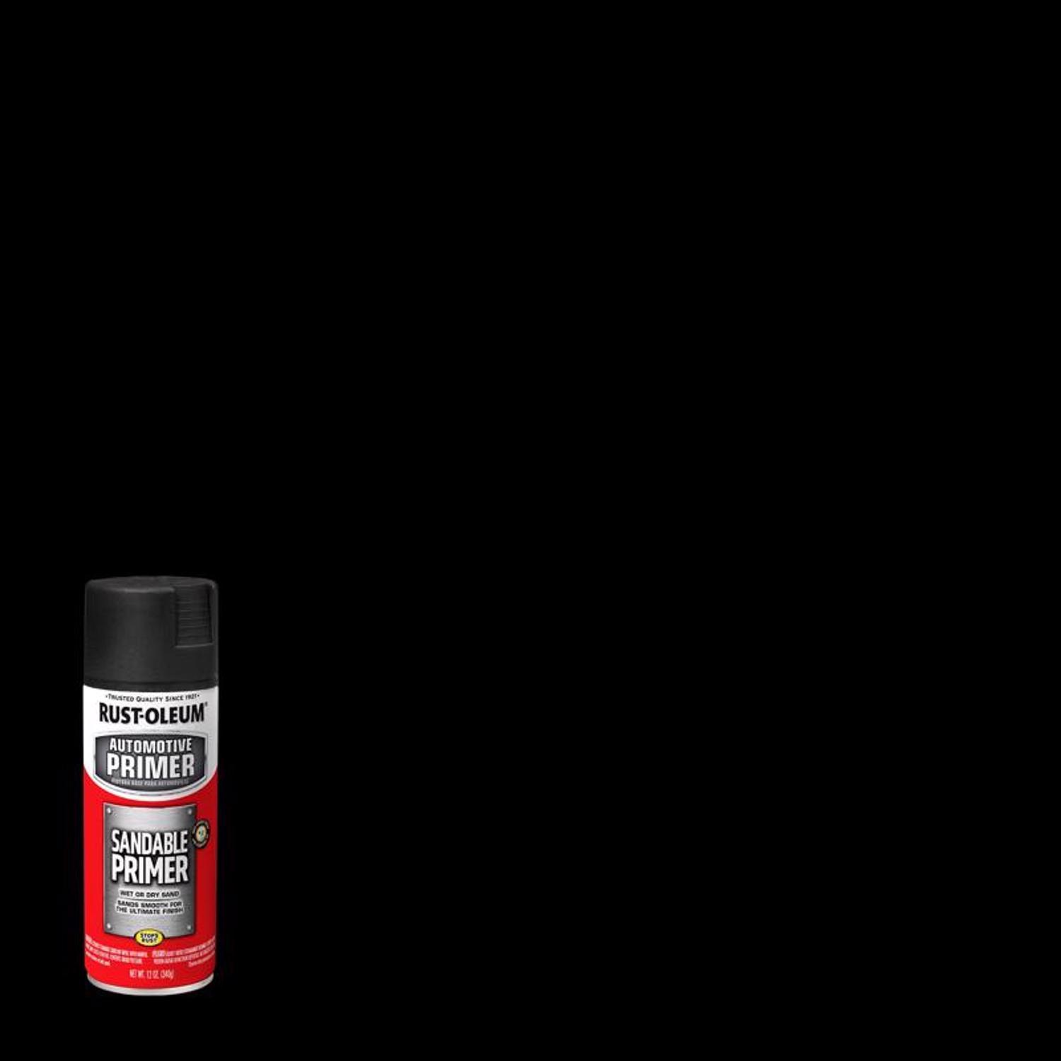 Rust-Oleum Automotive Flat Black Automotive Sandable Primer Spray 12 oz