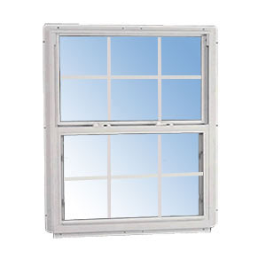 3' x 6' White Aluminum Window (9/6 Window Pane Arrangement) Series 96
