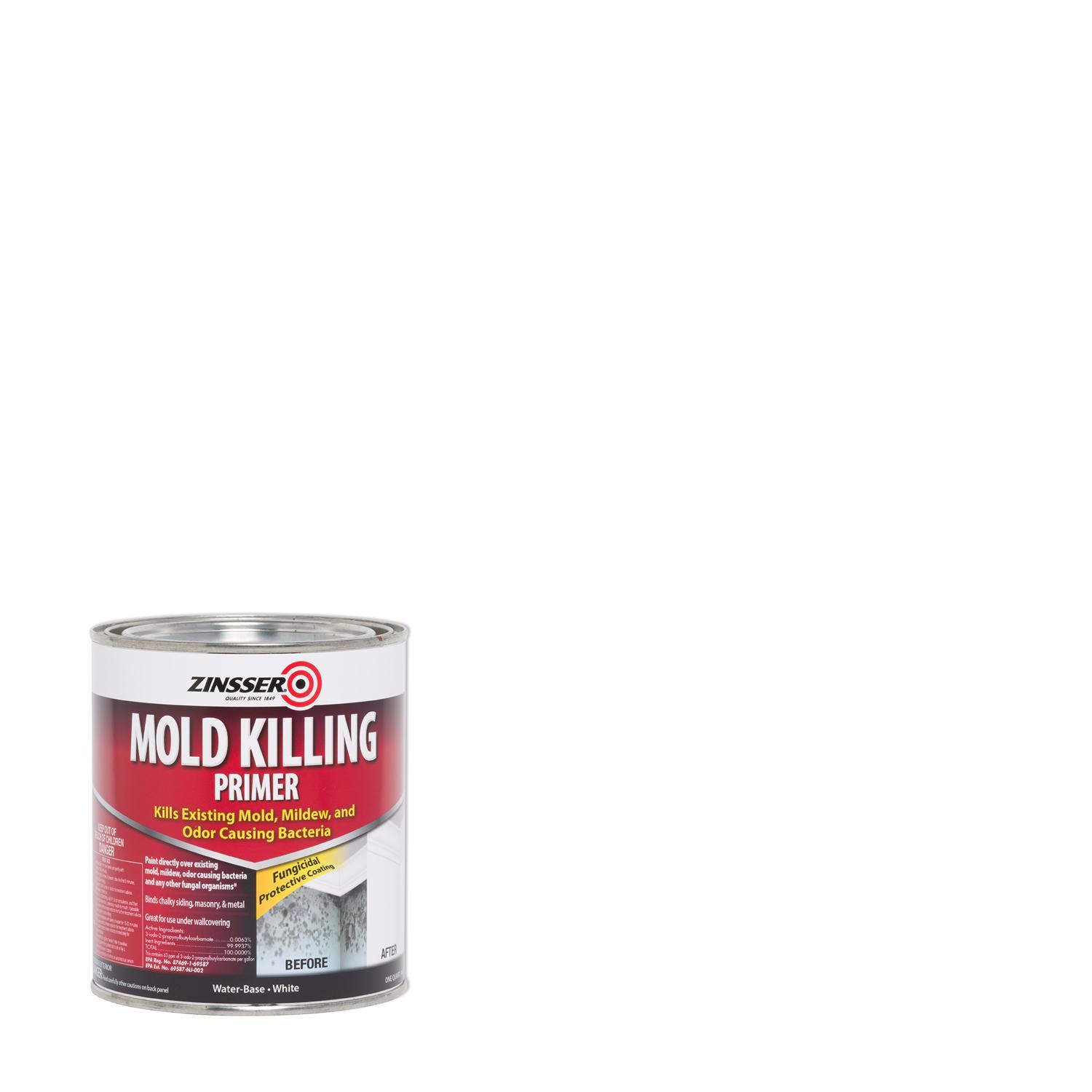 Zinsser White Water-Based Acrylic Mold Killing Primer 1 qt