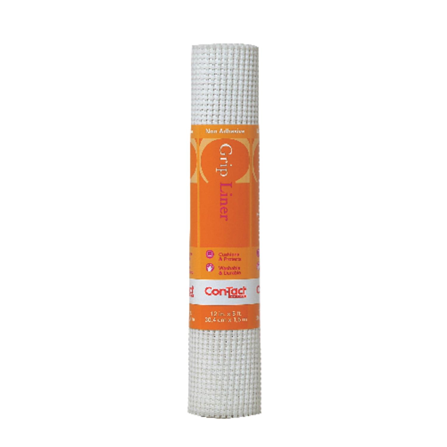 Con-Tact Beaded Grip 5 ft. L X 12 in. W White Non-Adhesive Shelf Liner