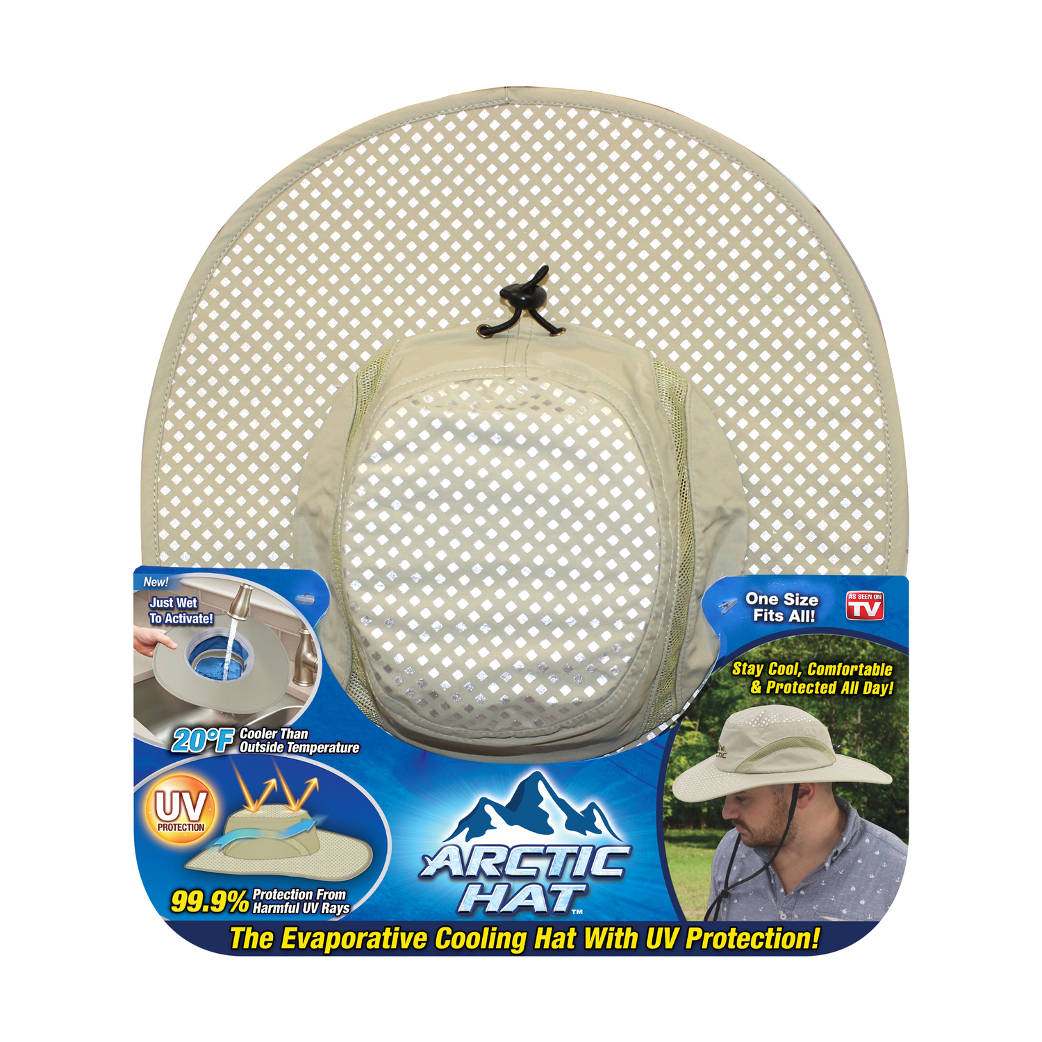 Arctic Air Evaporative Cooling Hat Beige One Size Fits Most Stine Home + Yard The Family You