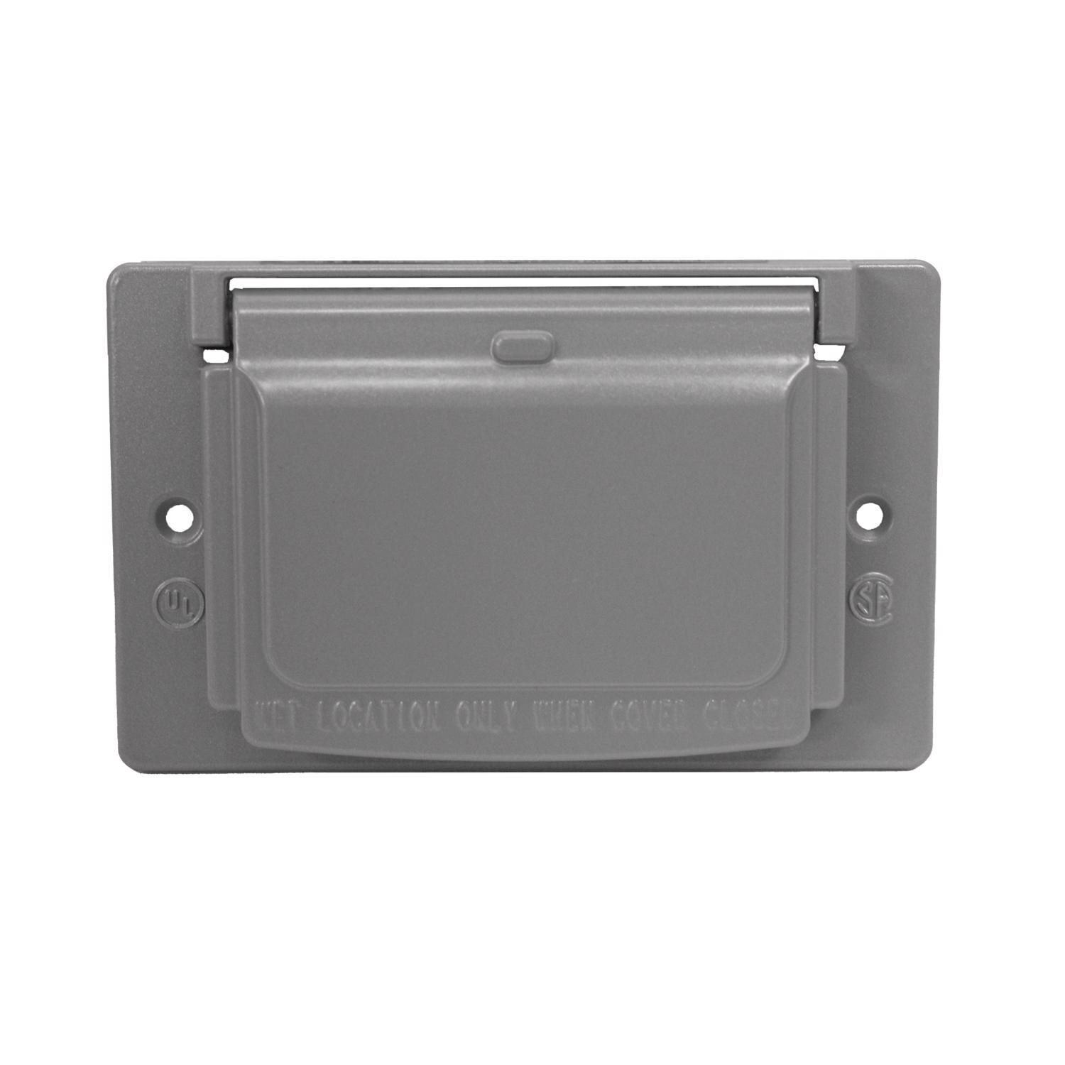 Sigma Engineered Solutions Rectangle Metal 1 gang 2.83 in. H X 4.57 in. W Horizontal GFCI Cover