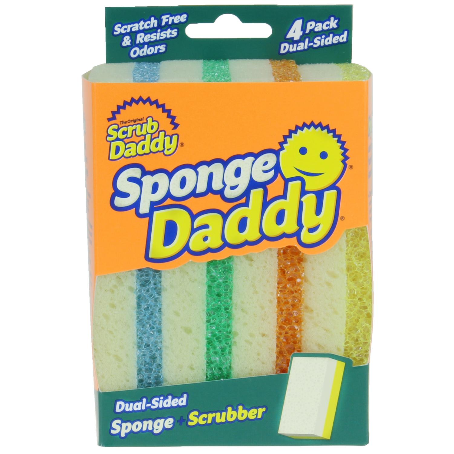 Scrub Daddy Sponge Daddy Heavy Duty Sponge For Multi-Purpose 4 pk