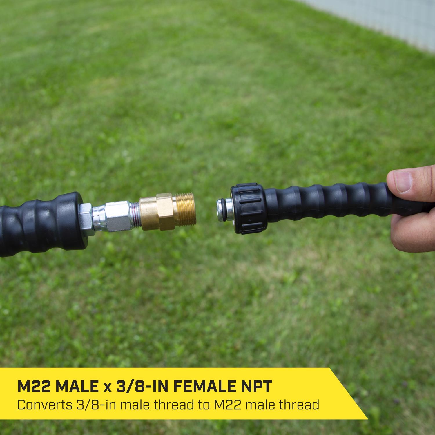 SurfaceMaxx M22 Male x 3/8-in Female NPT Screw Nipple 5800 psi