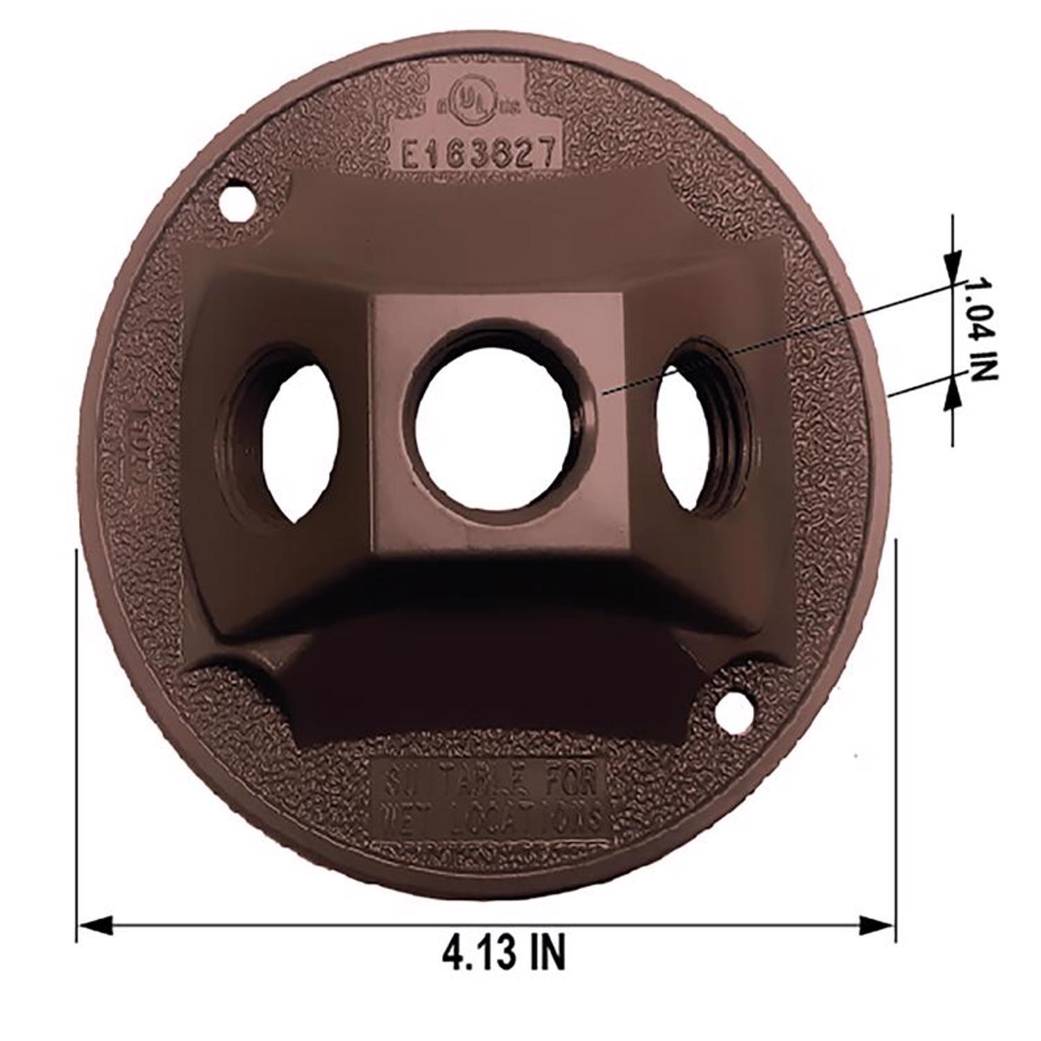 Sigma Engineered Solutions Round Metal 4.13 in. H X 4.13 in. W Lampholder Cover