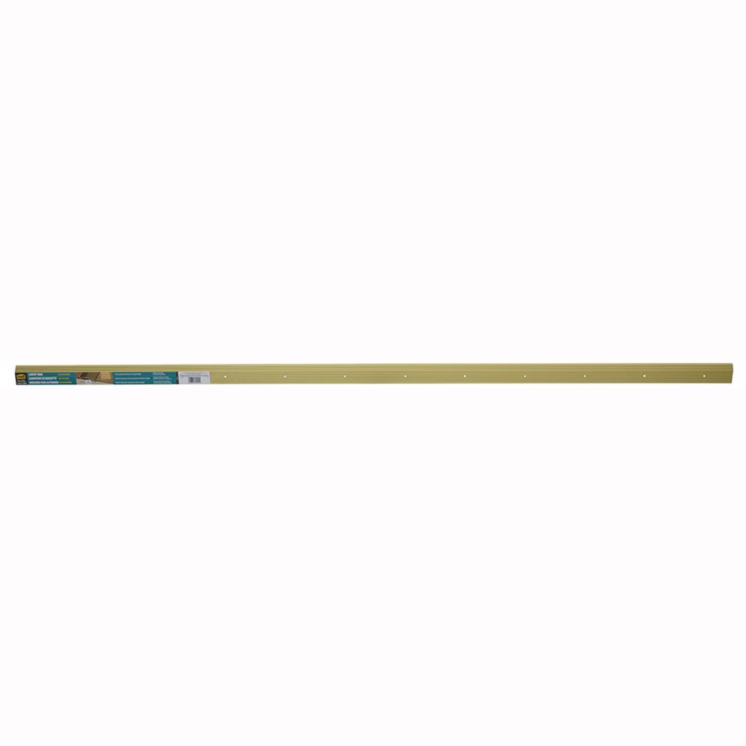 M-D Building Products 0.375 in. H X 2 in. W X 72 in. L Prefinished Satin Brass Aluminum Carpet Trim