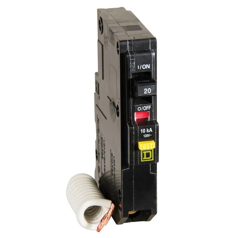 Square D QO 20 amps Plug In Single Pole Circuit Breaker