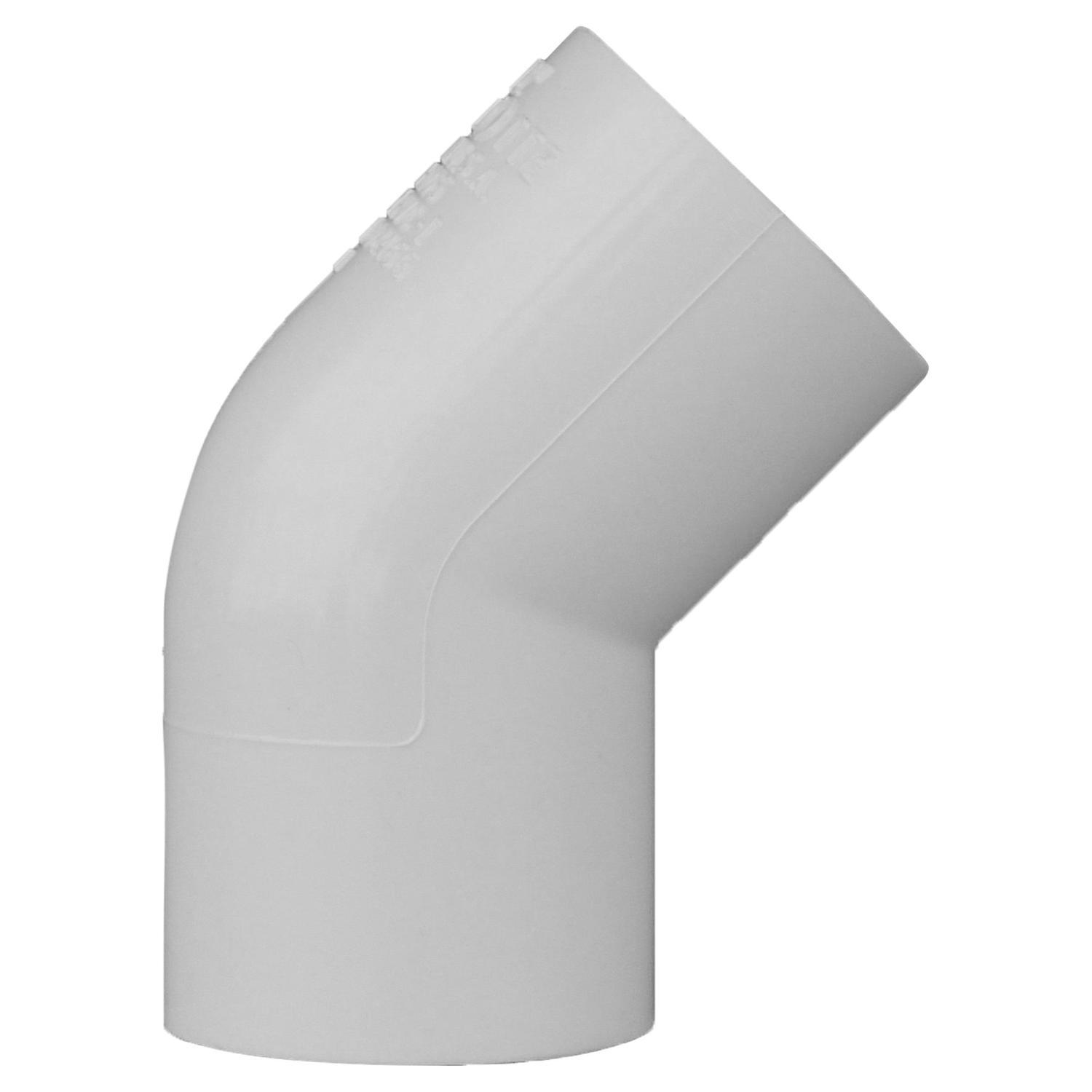 Charlotte Pipe Schedule 40 1/2 in. Slip X 1/2 in. D Slip PVC 45 Degree Elbow 1 pk