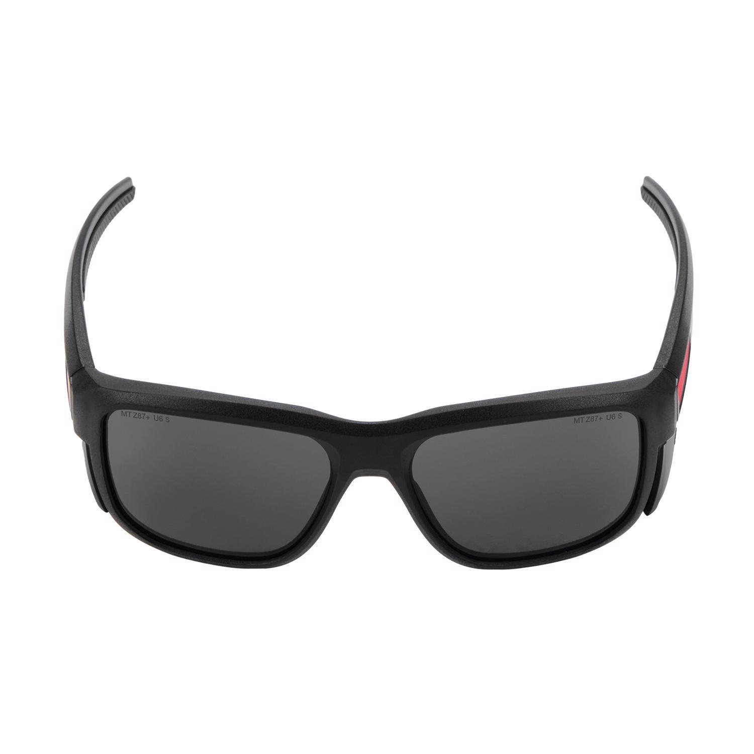 Milwaukee Full Frame Safety Glasses Black Lens Black Frame 1 pair