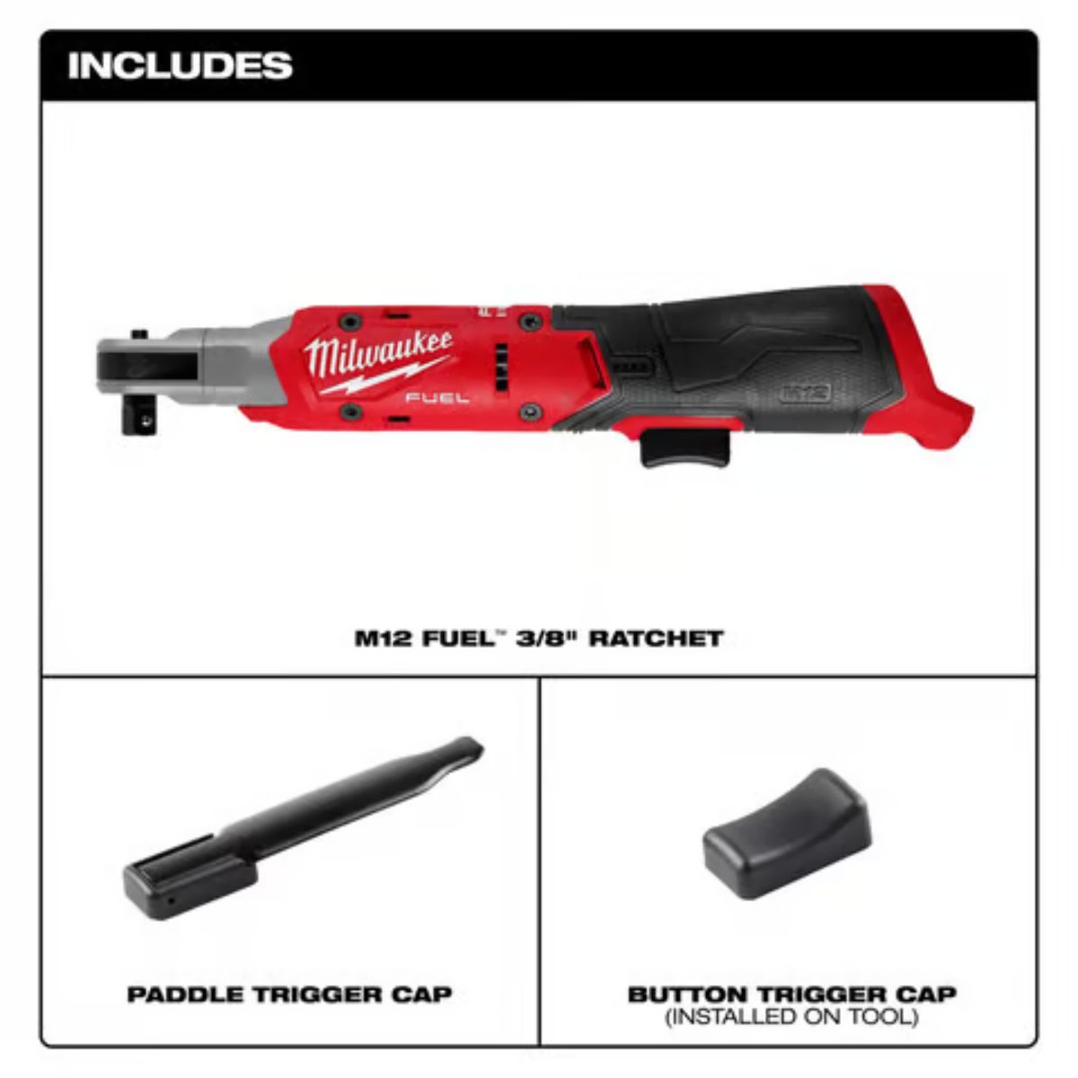 Milwaukee M12 FUEL 3/8 in. Brushless Cordless Ratchet Tool Only