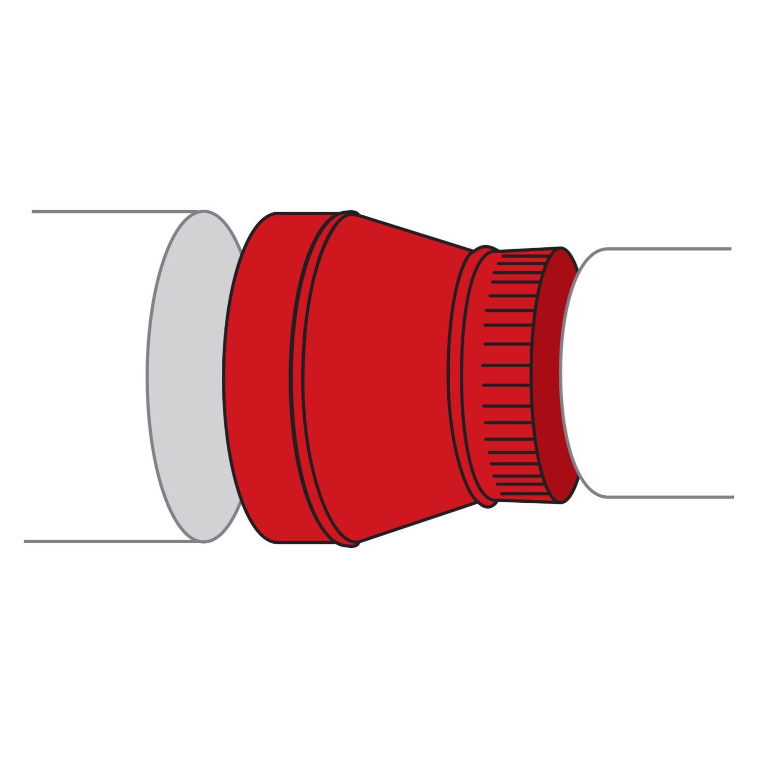 Imperial 7 in. D X 6 in. D Galvanized Steel Furnace Pipe Reducer