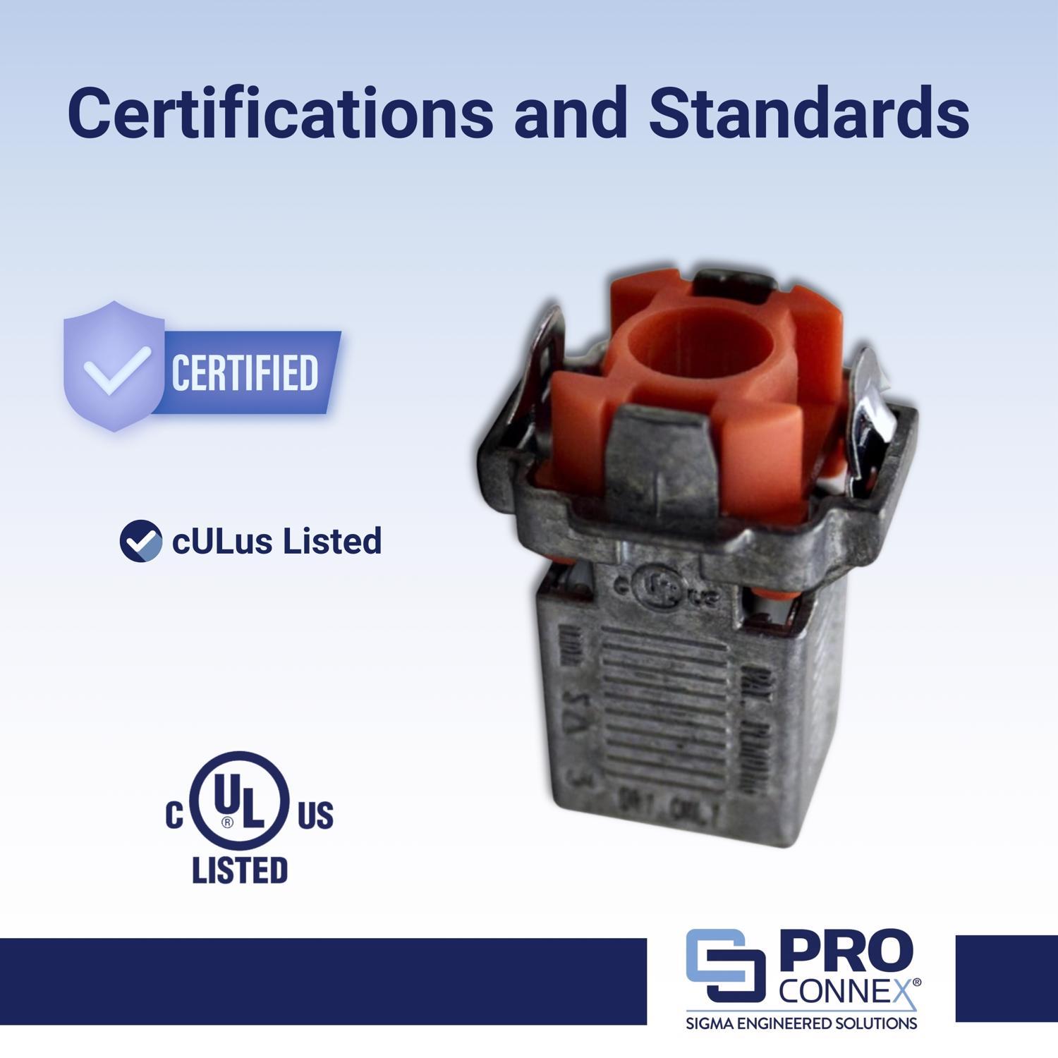 Sigma Engineered Solutions ProConnex 3/8 in. D Die-Cast Zinc Double Snap Lock Connector For AC, MC a