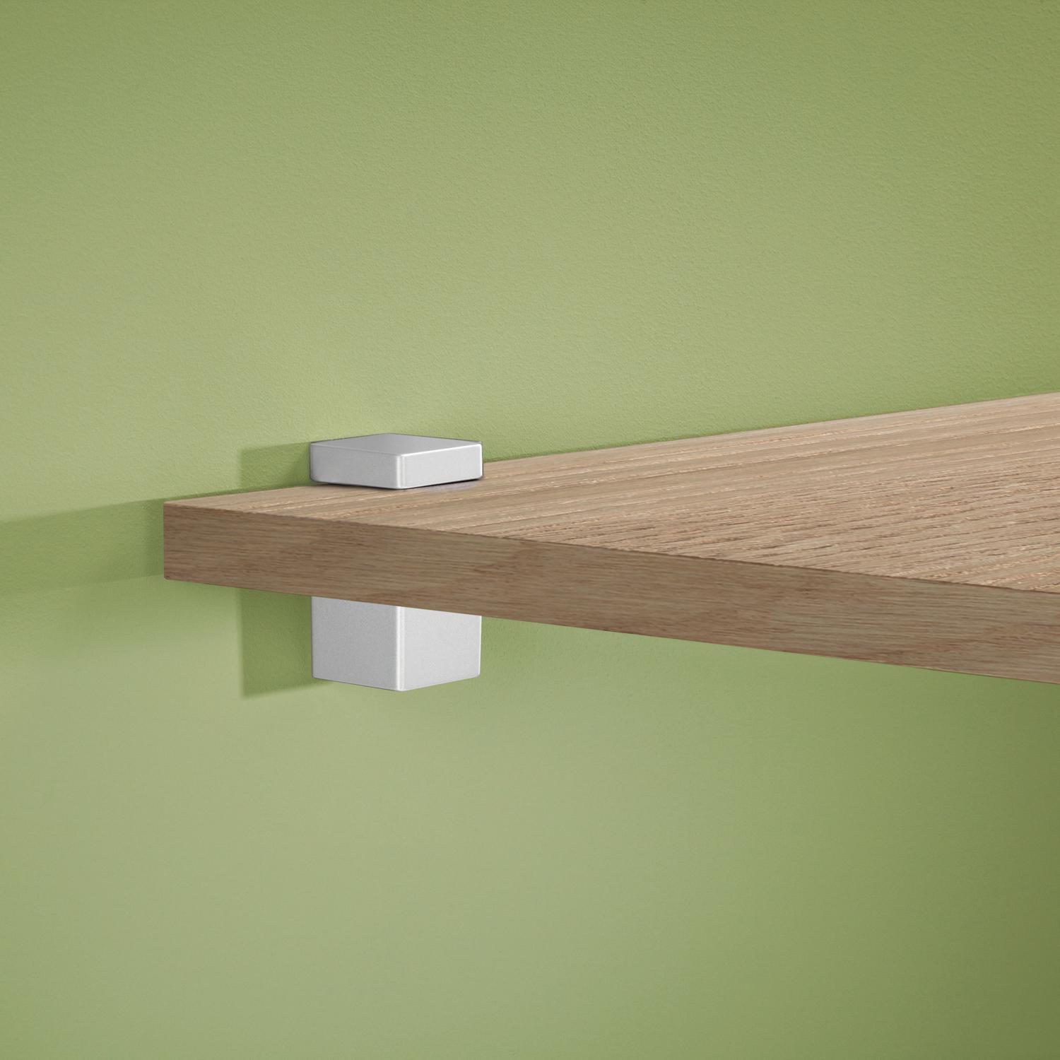 Dolle Bloc 2.5 in. H X 1.3 in. W X 1.3 in. D Silver Metal Shelf Clips