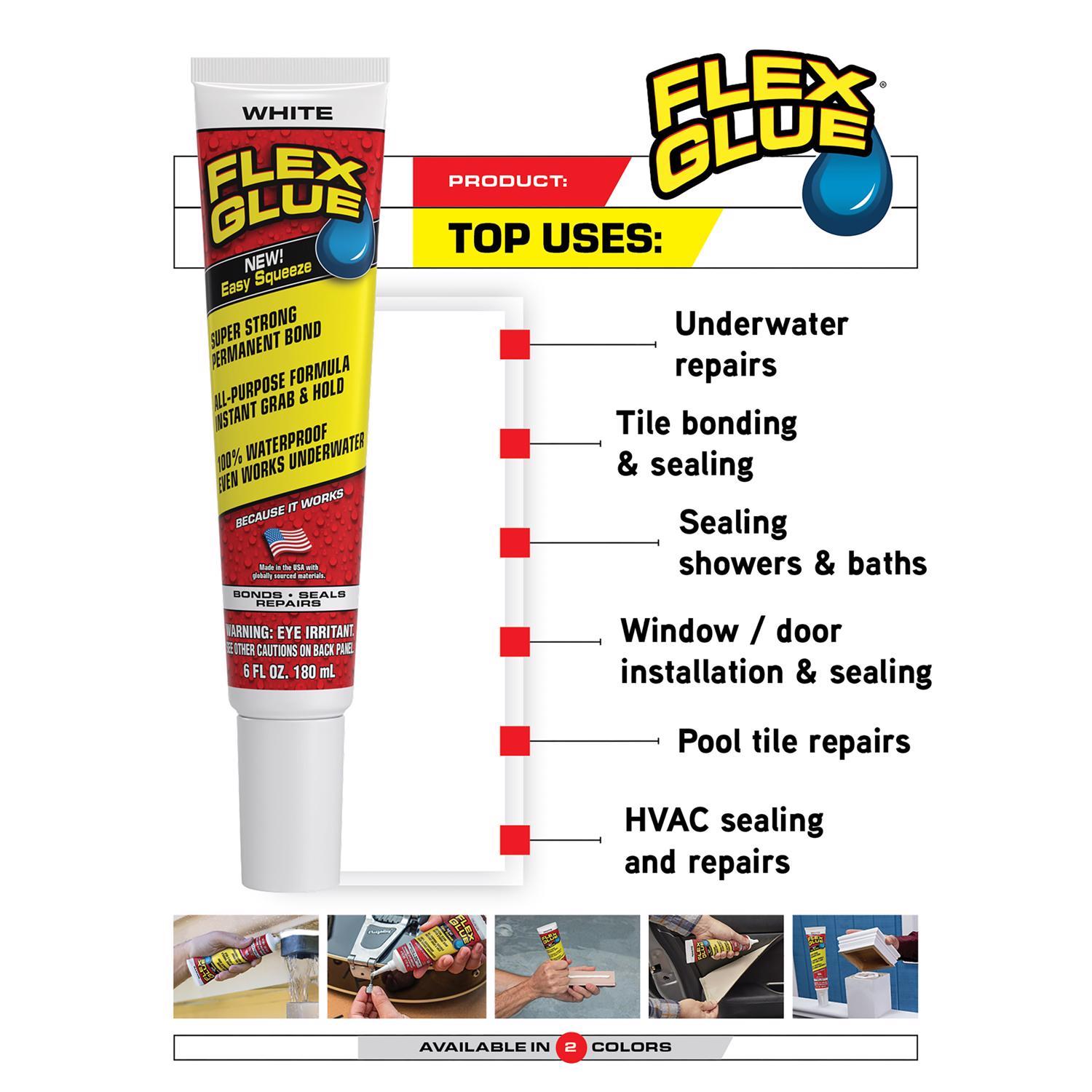 Flex Seal Family of Products Flex Glue Super Strength Rubber Clear Adhesive 4 fl. oz.