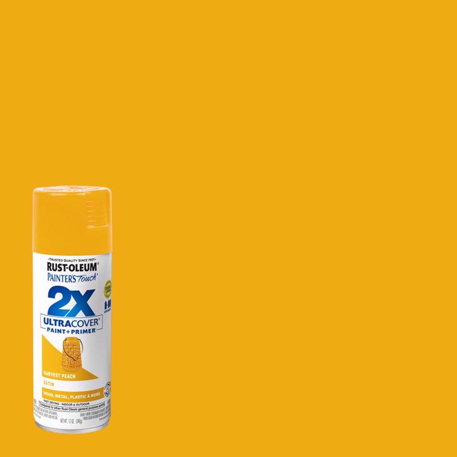 Rust-Oleum Painter's Touch Satin Harvest Peach Paint+Primer Spray Paint 12 oz.