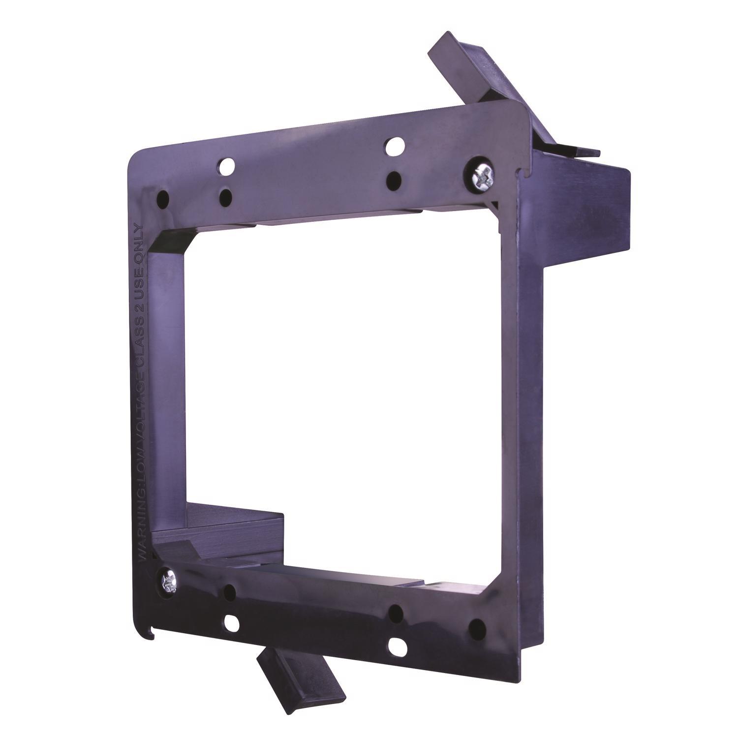 Vanco Old Work Rectangle PVC 2 gang Low Voltage Mounting Bracket Black