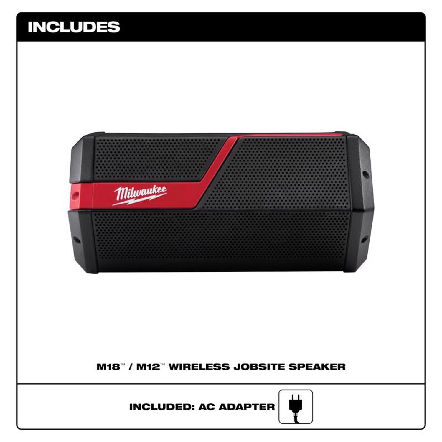 Milwaukee M18/M12 Wireless Bluetooth Weather Resistant Jobsite Speaker