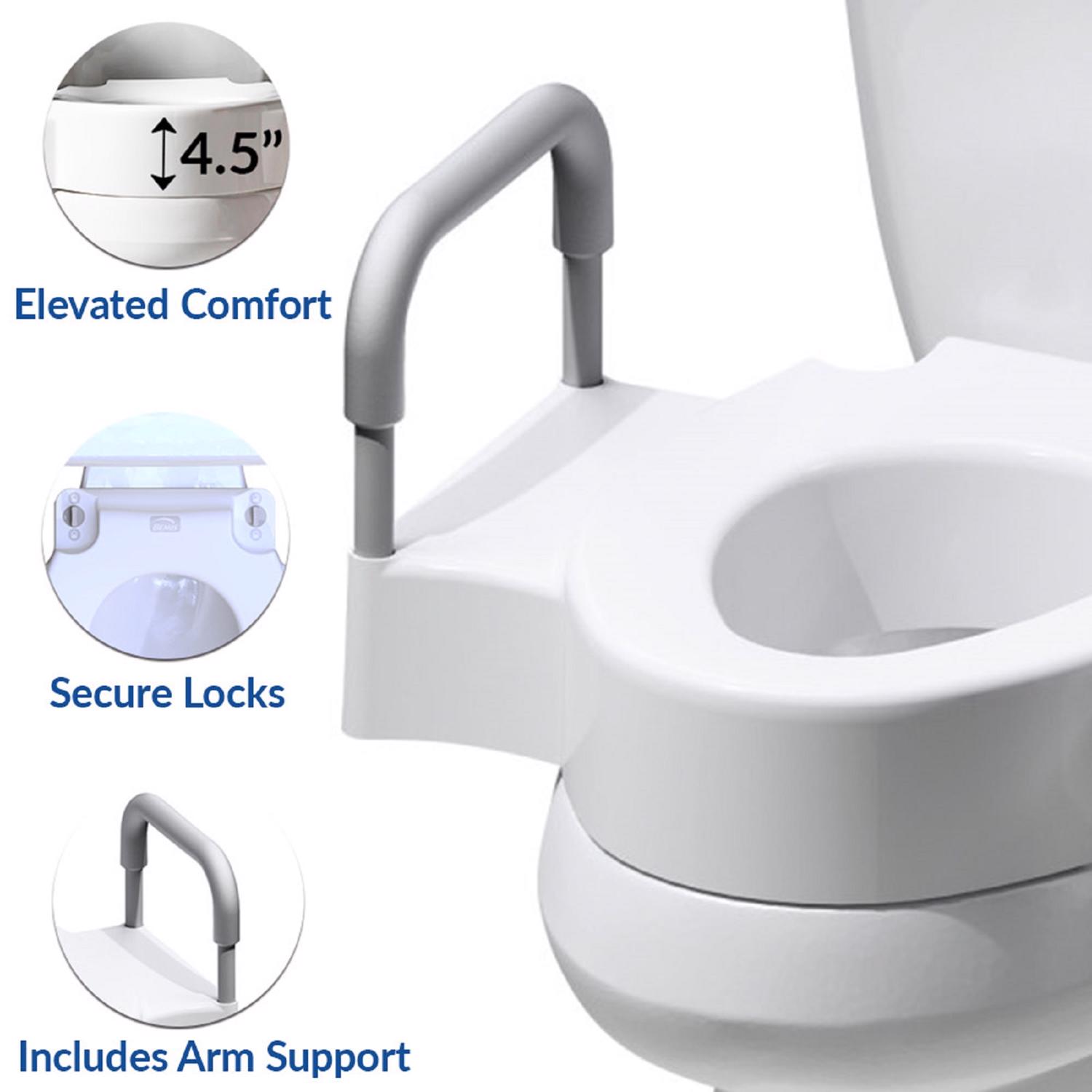 Bemis Clean Shield Elongated/Round White Polypropylene Toilet Riser
