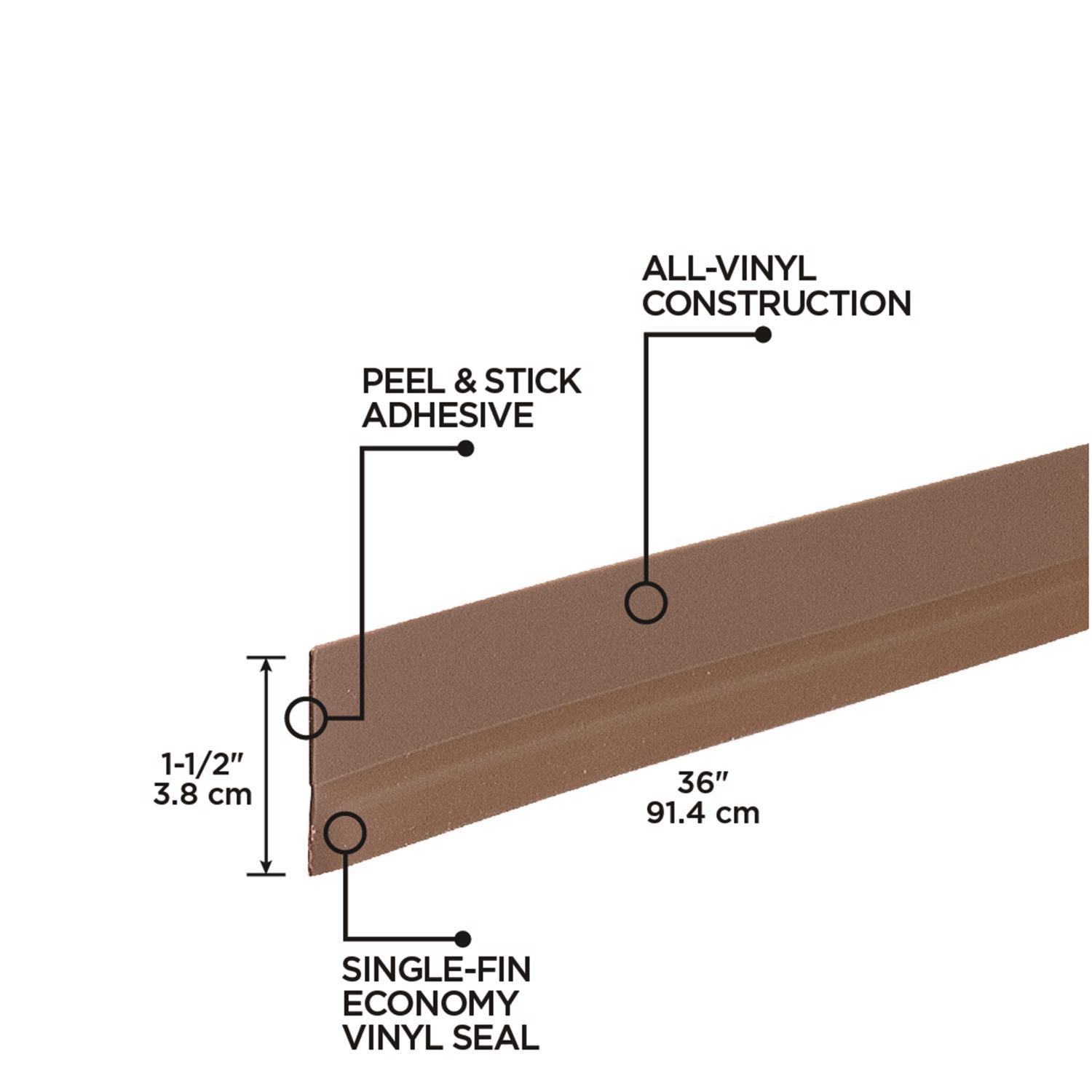 M-D Building Products Brown Vinyl Sweep For Doors 36 in. L X 1.25 in.