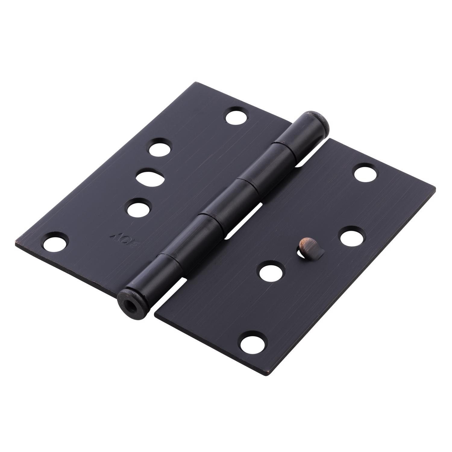 Ace 4 in. L Oil Rubbed Bronze Residential Door Hinge 3 pk