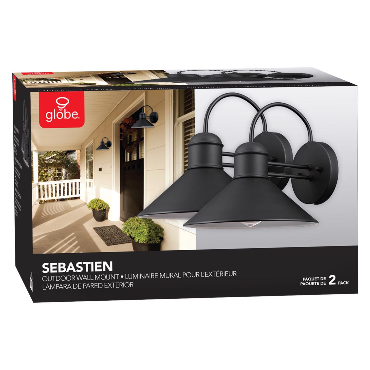 Globe Electric Sebastien 1-Light Matte Black Wall Sconce