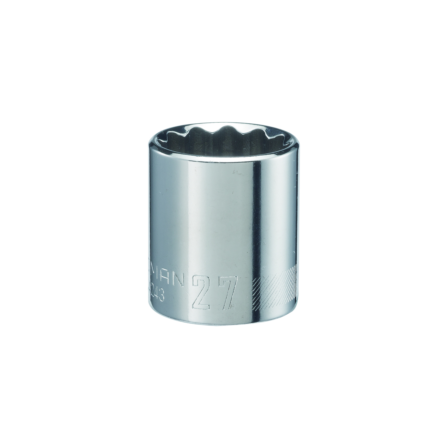 Craftsman 27 mm X 1/2 in. drive Metric 12 Point Standard Shallow Socket 1 pc