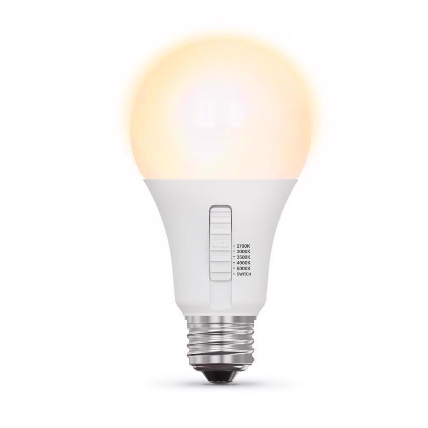 Feit A21 E26 (Medium) LED Bulb Adjustable White 100 Watt Equivalence 2 pk