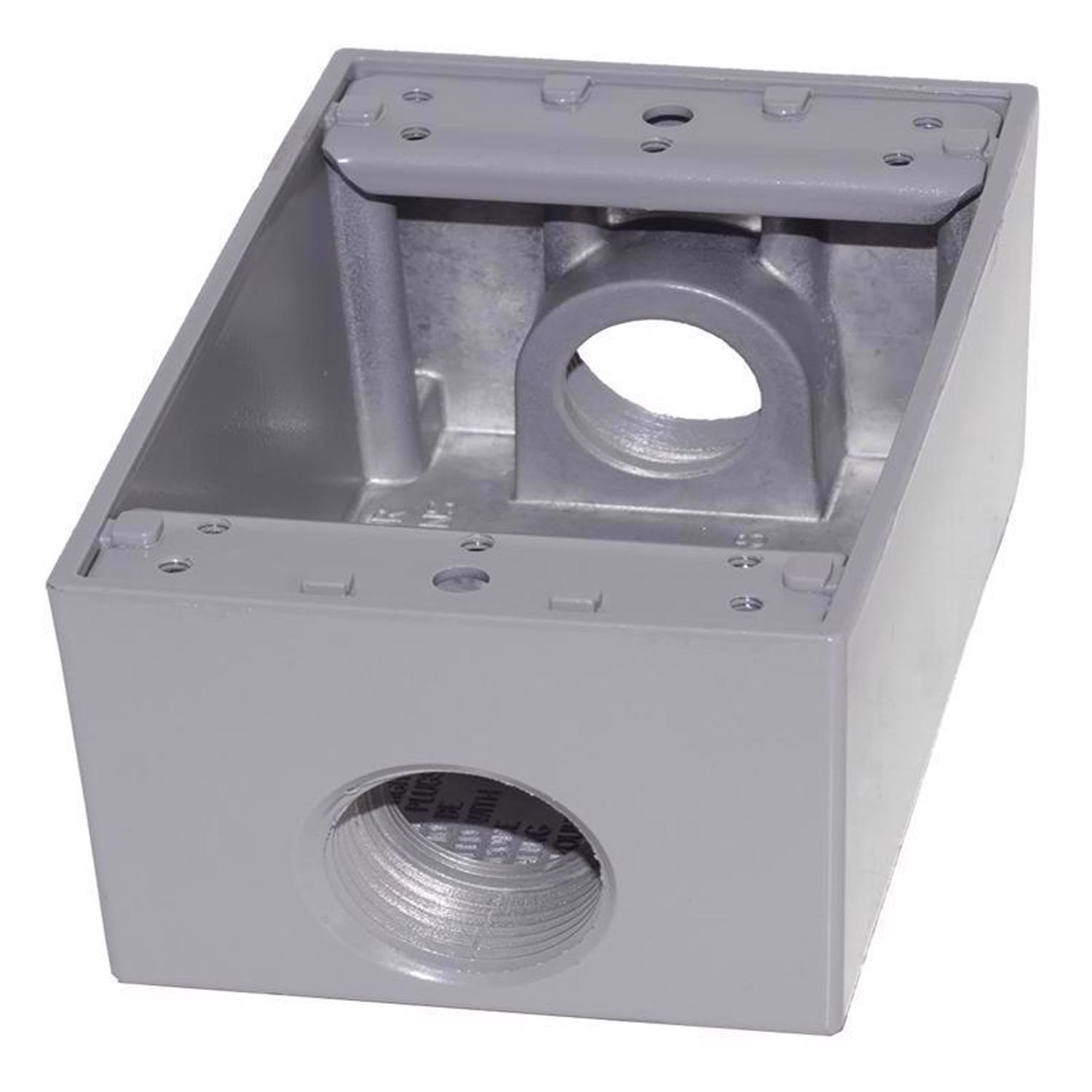 Sigma Engineered Solutions New Work 18.3 cu in Rectangle Metallic 1 gang Weatherproof Box Gray