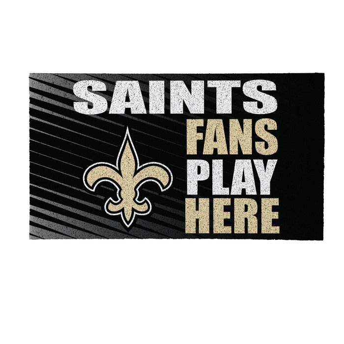 Evergreen New Orleans Saints Fan PVC Mat, 28 in. x 16 in.