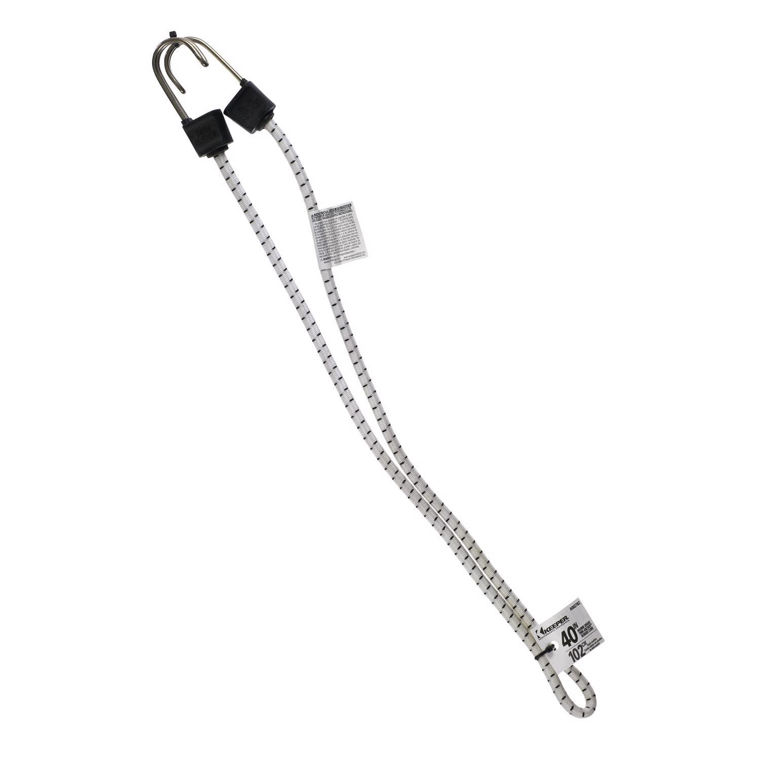 Keeper Marine Twin Anchor White Bungee Cord 40 in. L X 0.315 in. 1 pk