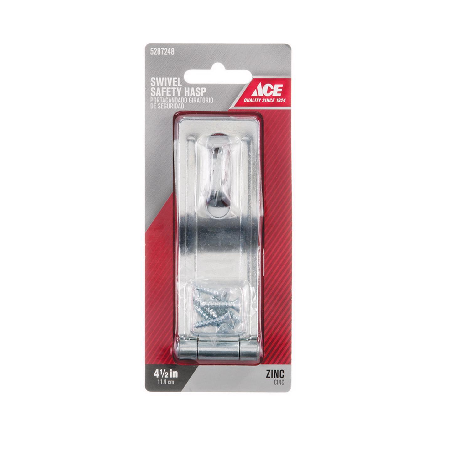 Ace Zinc 4-1/2 in. L Swivel Staple Safety Hasp