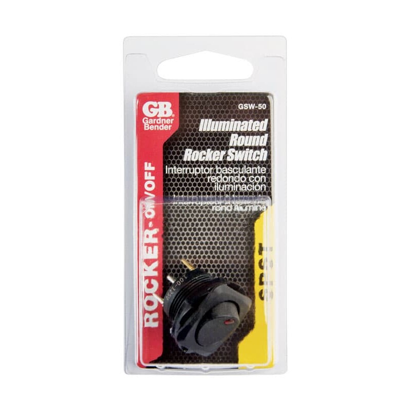Gardner Bender 16 amps Rocker Switch Black 1 pk